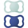 Mam Air Succhietto in silicone 16+ mesi 2 pezzi colore azzurro