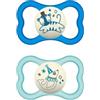 Mam Air Night Nostalgic Circus Succhietto in silicone 6M+ 2 pezzi blu
