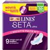 Lines Seta Ultra Assorbenti Lungo ipoallergenico con ali 9 pezzi