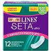Lines Seta Ultra Assorbenti anatomico ipoallergenico flusso medio 12 pezzi