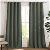 PONY DANCE Tenda Oscurante ad Anelli Tende Termiche Oscuranti per Interni 2 Pezzi L 140 x A 230 cm Curtains prt Soggiorno e Salotto Moderne, Verde Grigiastro