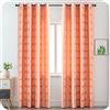 GIRASOLE HOME GIRASOLE Coppia Tende Semi Oscuranti Fantasia Cuori con Fili d'Argento Tenda per Soggiorno e Camera da Letto 2 Pannelli con Occhielli (Albicocca, 140x280cm)