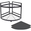HUIJIN RA01-2 livelli Scaffale Angolare per Cucina,90 ° Angolo Mensola Cucina Mensola Angolo Mensola Pot Shelf, Organizzatore Angolo Lavello-[altezza31-larghezza 30cm]
