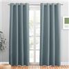 PONY DANCE Tenda Oscurante da Interno per Salotto Eleganti Tenda Termica per Bambini Cameretta Curtains Soggiorno Moderne 2 Pezzi L 140 x A 210 cm, Blu Grigiastro