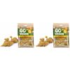 Flamingo Bastoncini per cani - Snack Veggie Dino con Ananas Giallo - 120g - senza glutine - naturale - divertente e salutare (Confezione da 2)
