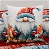 PETTI Artigiani Italiani - Coppia di Federe Cuscino 80x80 cm in Microfibra, Federe Natalizie, Cuscini Arredo di Natale Camera da Letto, Divano, Salotto, Set 2 Fodere Copricuscino, Federa Xmas 14
