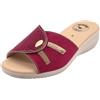 JOMIX Ciabatte da Donna con Zeppa e Strappo Regolabile Sandali Slides in Pelle Sintetica Scarpe Casuali Antiscivolo per Primavera Estate Prodotte in Italia ITD2602 (Beige, 40)