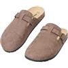 JOMIX Sabot Uomo Ciabatte con Fibbia Zoccoli Pantofole Chiuse Scarpe da Giardino Sandali con Sottopiede in Sughero Antiscivolo Leggere Comodo da Casa (MCT260400, Nero, 42 EU)