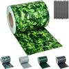 tectake® Rotolo Recinzione PVC 19 cm, Clip Montaggio, Resistente UV, Facile Installazione, Protezione Intemperie, Antistrappo, Frangivista Balcone, Paravento da Esterno - 70 m, Effetto Prato Verde