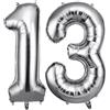 OFFCUP Palloncini Compleanno Argento 101 CM, Palloncino Numero "13", Foil Palloncini Numeri, Giganti Numeri, Decorazioni Festa Compleanno, Gonfiabili Pallone per Anniversario