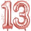 OFFCUP Palloncini Compleanno Oro Rosa 101 CM, Palloncino Numero "13", Foil Palloncini Numeri, Giganti Numeri, Decorazioni Festa Compleanno, Gonfiabili Pallone per Anniversario