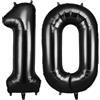 OFFCUP Palloncini Compleanno Nero 101 CM, Palloncino Numero "10", Foil Palloncini Numeri, Giganti Numeri, Decorazioni Festa Compleanno, Gonfiabili Pallone per Anniversario