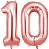 OFFCUP Palloncini Compleanno Oro Rosa 101 CM, Palloncino Numero "10", Foil Palloncini Numeri, Giganti Numeri, Decorazioni Festa Compleanno, Gonfiabili Pallone per Anniversario