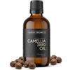 ALUCIA ORGANICS Olio di semi di camelia biologico certificato, puro, naturale, spremuto a freddo, vegano, cruelty free, per pelle, viso, corpo, capelli, massaggio (100ml)