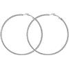 FOCALOOK Orecchini a Cerchio Acciaio Argento 60mm Orecchini Cerchi Argento Orecchini Acciaio Donna