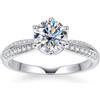AOMEKASO Anello per Donna-1Ct Anello in Moissanite-con Certificato GRA, Design Rugiada Matutina Forestale,Argento 925,Colore D,Purezza VVS1,Taglio al Plasma,Adatto per:Quotidiano/Festa/Appuntamento/Matrimonio