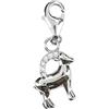 Depesche 11785-049 Charms Express Yourself - Ciondolo per collane e bracciali, Capricorno, Placcato Argento, Come Piccolo Regalo