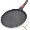 RANX INGST Crepiera 30 cm con Manico Rimovibile, Nero