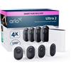 Arlo Ultra 2 Telecamera WiFi Esterno Senza Fili Telecamera WiFi Interno 4K UHD Sirena