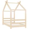 vidaXL Struttura letto per bambini in pino massiccio 70x140 cm
