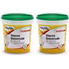 POLYFILLA STUCCO UNIVERSALE per muro Interno ed Esterno, Pronto Uso, per riempire calcestruzzo intonaco cemento, in PASTA, BIANCO 1KG (Confezione da 2)