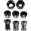 Quonex 8 pezzi Adattatore Pinze Morsetti per Fresatrice e Macchina per Incisione Mandrini 6 mm, 6,35 mm, 8 mm, 2 Dadi per Fresatrice, Tagliatrice e Utensili Elettrici, Compatibile Einhell, Katsu