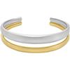 Fossil Bracciale bangle da donna in acciaio inossidabile con bracciale aperto