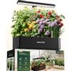 SUNCOZE Sistema di coltivazione idroponica, Smart Garden 12 pods, set da giardino con lampada a LED, serbatoio dell'acqua da 4 l, altezza regolabile, pompa intelligente silenziosa, per casa, cucina