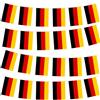 YAAVAAW Festone con bandiera della Germania da 10m/32,8ft con 30 bandiere per decorazioni Oly 2024, striscione tedesco per Paris Oly 2024, interno/esterno Europei partita di calcio evento sportivo