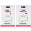Chicco Baby Moments Amido di Riso, Lenitivo e Rinfrescante, Pulizia Gentile Senza Irritare o Asciugare La Pelle, Azione Emolliente, Bagnetto Neonato, Talco, 250 Gr, 0 Mesi+ (Confezione da 2)