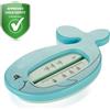 reer MyHappyBath - Termometro da bagno per bambini, motivo: balena, simpatico motivo animale, sicuro per i bambini, temperatura ottimale, senza mercurio, termometro con ampio campo di misurazione e