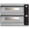 Ristoattrezzature Modello: 124030012472007,Forno elettrico pizzeria per pizza meccanico 2 camere interne da 66x66x14h cm 4+4 pizze - SR