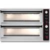 Ristoattrezzature Modello: 124040460013377,Forno elettrico meccanico porta in vetro 2 camere interne da 82x84x17,5h cm 2+2 teglie 60x40 cm o 4+4 pizze - SR