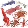 JOKFEICE Figure di Animali 7 PCS Realistico Plastica Polpo Famiglia Action Modello di Progetto di Scienza, di Apprendimento Giocattoli Educativi, Regalo di Compleanno per I Bambini