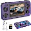 GATBGEFU Nuova Console Portatile Arcade R36H Retro, Console Videogiochi Portatile con Schermo IPS da 3,5 Pollici, Scheda da 64 GB Integrata e 15.000 Giochi, Sistema Linux Open Source (Viola, 128g)
