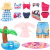 Miunana 9 Pezzi per Bambole = 1 Costume da Bagno + 1 tavola da Surf+ 1 Abbigliamento da Spiaggia + 4 Costume da Bagno + 1 Accappatoio + 1 Anello Salvataggio per 11.5 Pollici 30 cm Bambola