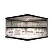 NUEIOVRW 1/64 Diorama Garage Modello, Tripla Illuminazione Parcheggio Scena Display Case, Modellino Auto Scena Vetrina Modellino Auto Scena Diecast con 10 Livelli di Luminosità, 20 Veicoli Disponibili(D)