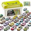 WFKKMEQ Mini Auto, 30PCS Mini Auto da Corsa Metallo Auto da Corsa Set Macchine con Tappeto da Gioco Veicolo Metallo Die Cast Regali di Natale Cowboy per Carnevale