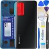 LUVSS Coperchio Copribatteria Scocca Vetro Posteriore Imposta per Xiaomi Mi 10T / 10T PRO 5G (Nero)
