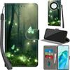 Haninsuze Cover per Honor Magic 5 Lite 5G Custodia Cover Pelle Libro Portafoglio con Porta Carte Magnetica Protezione Antiurto Cuoio Flip Case Custodia Cover per Honor Magic5 Lite, Farfalla