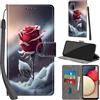 Haninsuze Cover per Samsung Galaxy A02s, Rose | Pelle PU Portafoglio, Porta Carte, Magnetica, Libro, Antiurto Custodia