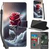 Haninsuze Cover per Google Pixel 6A Custodia Cover Pelle Libro Portafoglio con Porta Carte Magnetica Protezione Antiurto Cuoio Flip Case Custodia Cover per Google Pixel 6A, Rose