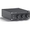 Fosi Audio TB10A Amplificatore Audio, Due Chip TPA3116, 100Wx2, Mini Amplificatore HiFi Stereo, 2.0 Canali, con Controllo dei Bassi e Degli Acuti, Amplificatore di Potenza Classe D, per Home Theater