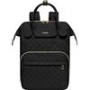 MOSISO 15.6 Pollici Zaino Porta PC Donna e Uomo,Borsa Porta Laptop 15-16 Pollici,Trapuntato a Rombo Approvato il Volo Viaggio con Maniglia Pu,Zaino con Porta USB Universita,Lavoro e Affari, Nero