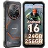 Blackview Fort 2 Rugged Smartphone 10.7mm/245g, 24GB+256GB/2TB Telefono Indistruttibile Android 15, Gemini AI, Display 6,56 HD+ 90 Hz, IP69K Impermeabile Celluare Antiurto, NFC/GPS/2 Anni Garanzia