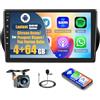 Inefala 4+64G Autoradio per Citroen Nemo/Peugeot Bipper/Fiat Fiorino Qubo 2008-2017 Android 15 con Wireless CarPlay Android Radio, 10'' Schermo per Auto con Bluetooth WIFI GPS FM/RDS 32EQ SWC