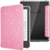 MoKo Custodia per Kindle Basic 11ª Generazione 6 (2024/2022),Ros Bri | Cover Leggera con per eBook Reader in TPU Morbido Auto Sveglia/Sonno per Tablet