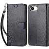 KENHONER Compatibile Cover con iPhone 17e,Premium Pelle PU Portafoglio Flip Libro Custodia Cover per iPhone 16e [Protezione Completa] - Nero
