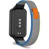 ZoRoll Cinturino per Xiaomi Smart Band 9 Active/Xiaomi Redmi Band 3, Nylon Morbido Sport Traspirante Ricambio Bracciale Compatibile con Xiaomi Smart Band 9 Active/Xiaomi Redmi Band 3 - Blu Grigio