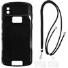 Shantime Custodia e Tracolla Compatibile con Zebra TC27 Cover per Telefono e Cinturino da Collo Regolabile con Fibbie in Metallo e 2 Patch(Nero + Nero)